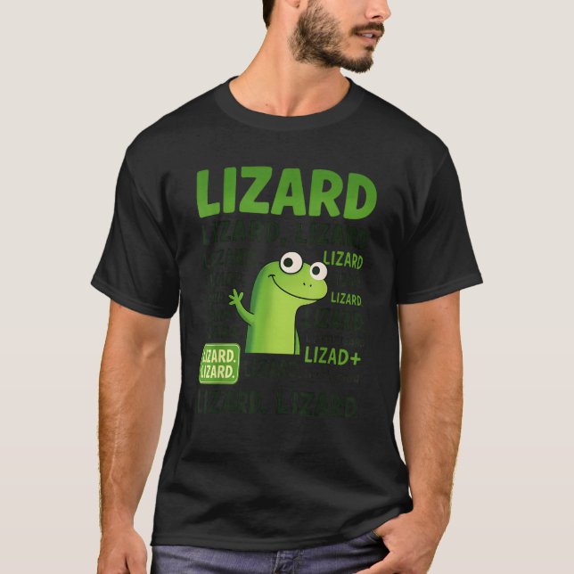T-shirt Lizard Lizard Lizard Funny Weirdcore Animal mème G (Devant)