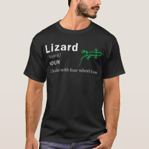 T-shirt Lizard Un Serpent Avec Lecteur À Quatre Roues Liz