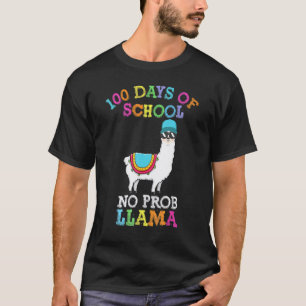 T-shirt Llama 100 jours d'école enseignant , Filles Enfant