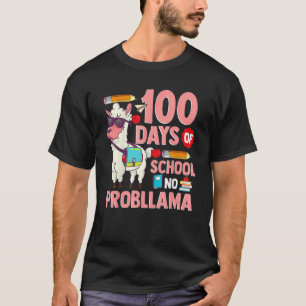 T-shirt Llama 100 Jours D'école Pas De Problama Professeur