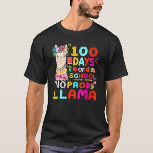 T-shirt Llama 100 Jours D'Enseignant Étudiant 100ème Jour