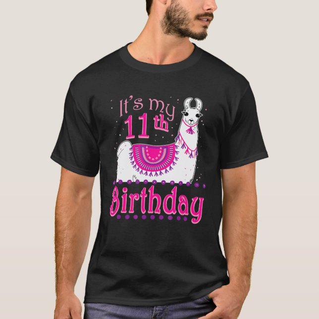 T-shirt Llama 11e anniversaire Onzième (Devant)