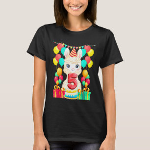 T-shirt Llama 5ème Anniversaire 5 Ans Vieil Alpacas Mignon