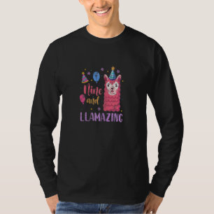 T-shirt Llama 9e Anniversaire Neuf Anniversaire Et Llamazi