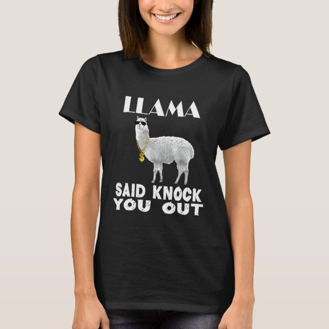 T-shirt Llama A Dit Vous Frapper Pour Les Agriculteurs (Devant)
