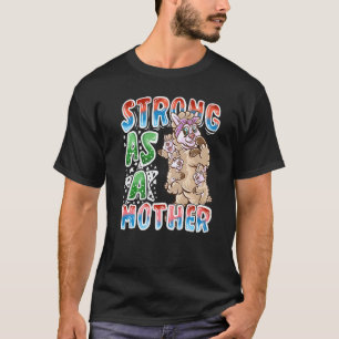 T-shirt Llama Alpaca Maman Forte Comme Une Mère Maman Fête