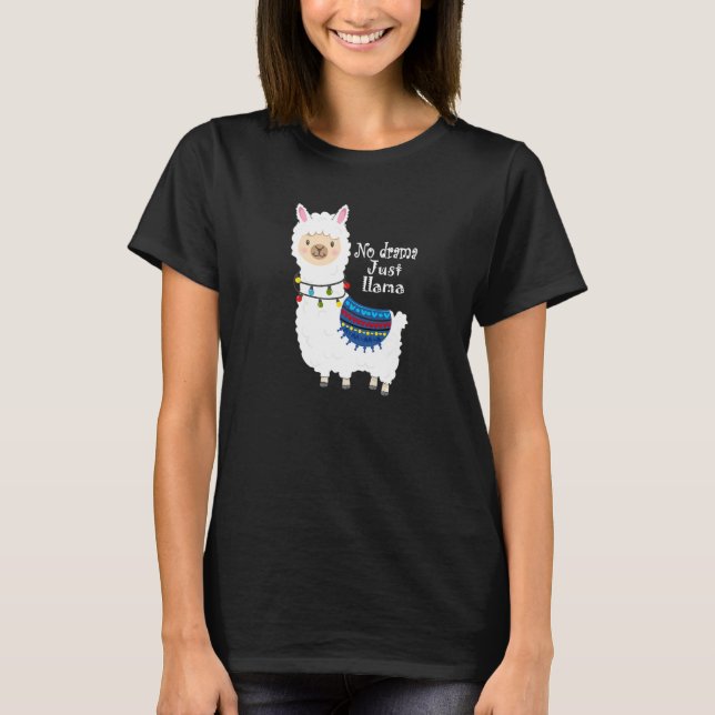 T-shirt Llama Alpaca Pas de Drame Juste Llama (Devant)
