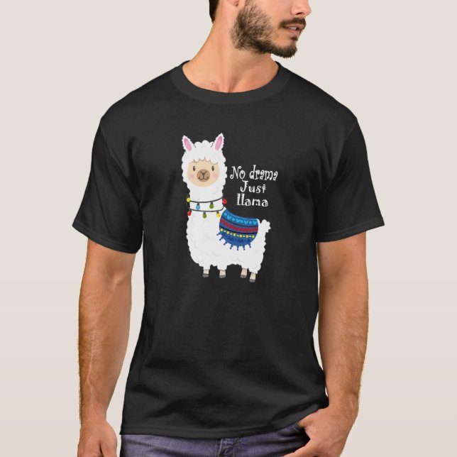 T-shirt Llama Alpaca Pas de Drame Juste Llama (Devant)