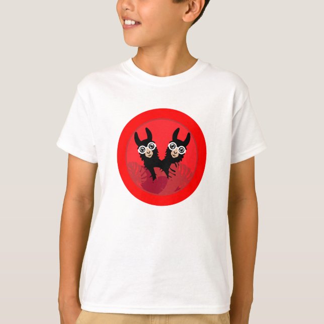 T-shirt Llama Alpaca Twin Boys (Devant)