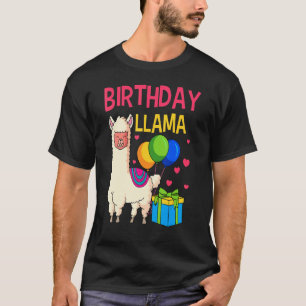 T-shirt Llama Anniversaire Alpaca Fête Ballons Animal