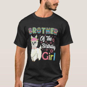 T-shirt Llama Anniversaire Frère De L'Anniversaire Girl Fa