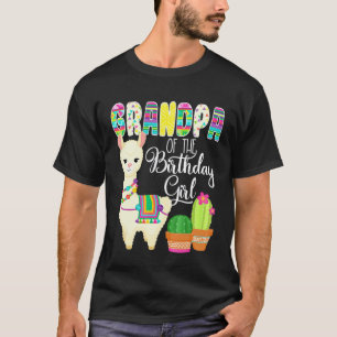 T-shirt Llama Anniversaire Grand-père De La Fille D'annive