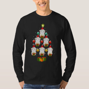 T-shirt Llama Arbre de Noël Ornements Père Noël Pajama de 
