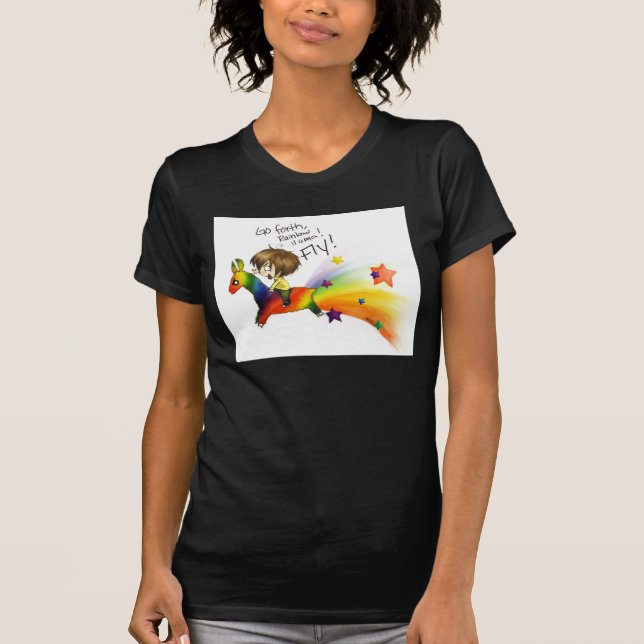 T-shirt Llama arc-en-ciel (Devant)