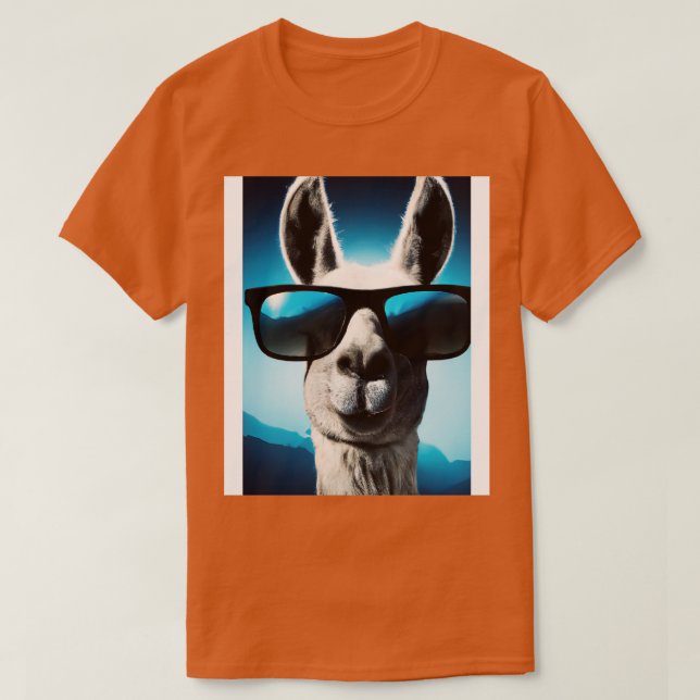 T-shirt Llama avec lunettes de soleil (Design devant)