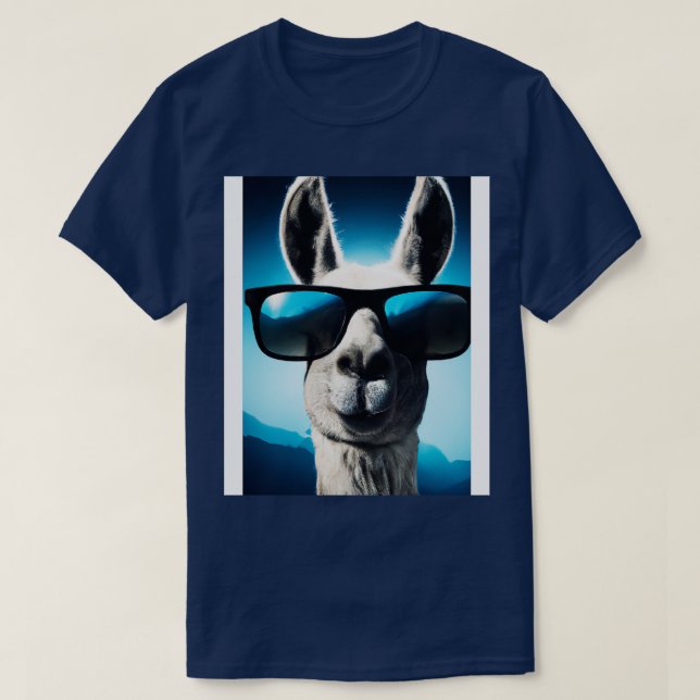 T-shirt Llama avec lunettes de soleil (Design devant)