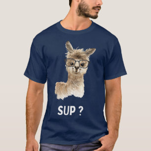 T-shirt Llama avec lunettes Drôle disant Alpaca