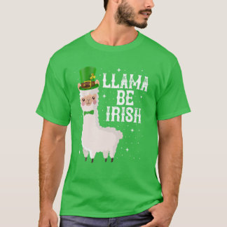 T-shirt Llama Be Irlandais Shamrock St. Patrick's Day Sain