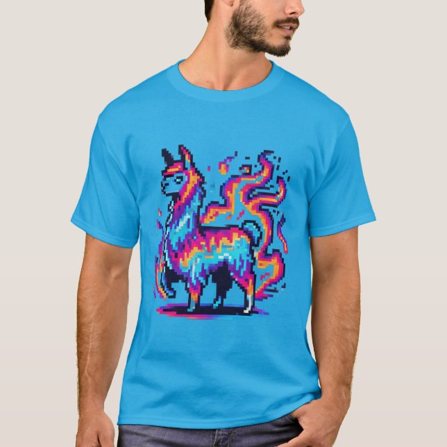 T-shirt Llama Blaze Pixellée (Devant)