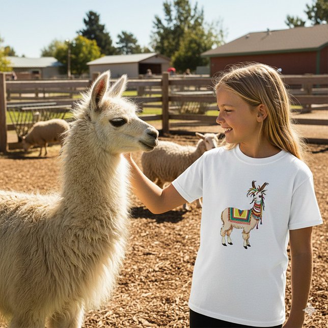 T-shirt Llama Bohème Coloré (Créateur téléchargé)