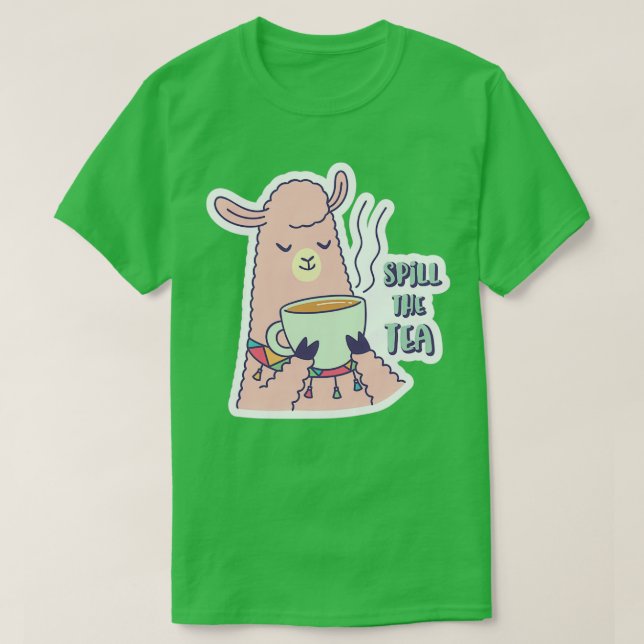 T-shirt Llama Boissons Thé (Design devant)