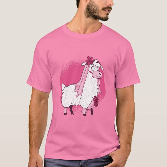 T-shirt Llama Bride (Devant)