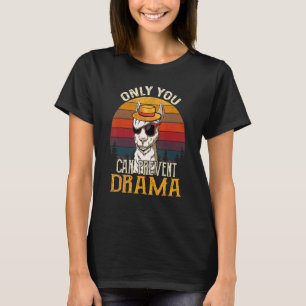 T-shirt Llama Camping Vous seul pouvez prévenir le drame V
