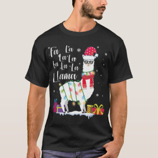 T-shirt Llama chandail de noël Fa La Lama Drôle x mas