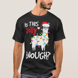 T-shirt Llama Christmas Drôle Est Ce Jolly Assez Llama