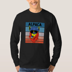 T-shirt Llama Cute Baby Happy Alpaca Retro Style Alpaca
