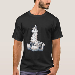 T-shirt Llama de méditation Pose de yoga Animal relaxant