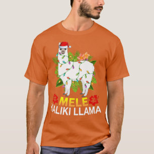 T-shirt Llama de Noël hawaïen illumine Mele Kalikimaka Lla