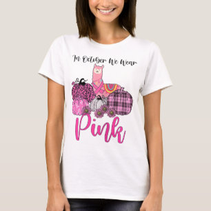 T-shirt Llama De Sensibilisation Des Femmes En Octobre Nou