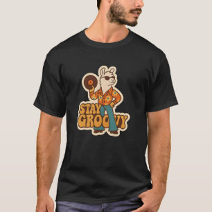 T-shirt Llama Disco Rétro Groovy