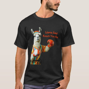 T-shirt Llama Dit Vous Frapper - Drôle Boxe Llama Stic