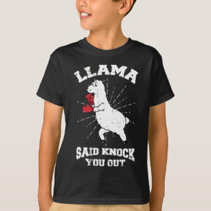 T-shirt Llama Dit Vous Frapper En Boxe Drôle Halloween Gi
