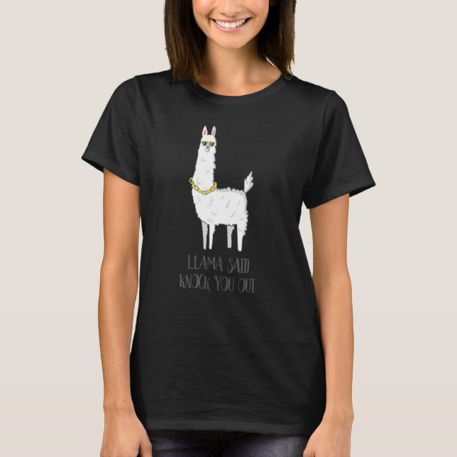 T-shirt Llama Dit Vous Frapper Llama Mama (Devant)