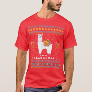 T-shirt Llama Dreidel Ugly Chanukah SweaterHappy Llamakah