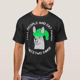 T-shirt llama drôle avec lama casquette avec carl casquett