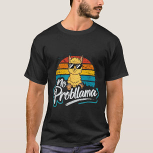 T-shirt Llama drôle avec lunettes de soleil Pas de problèm