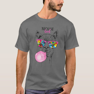 T-shirt Llama Drôle Dans Les Lunettes Arc-En-Ciel, Gomme À