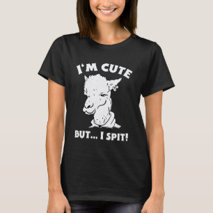 T-shirt Llama drôle je suis mignon mais je crache