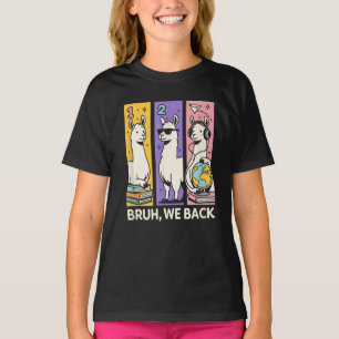 T-shirt Llama drôle retour à l'école enfants élémentaires