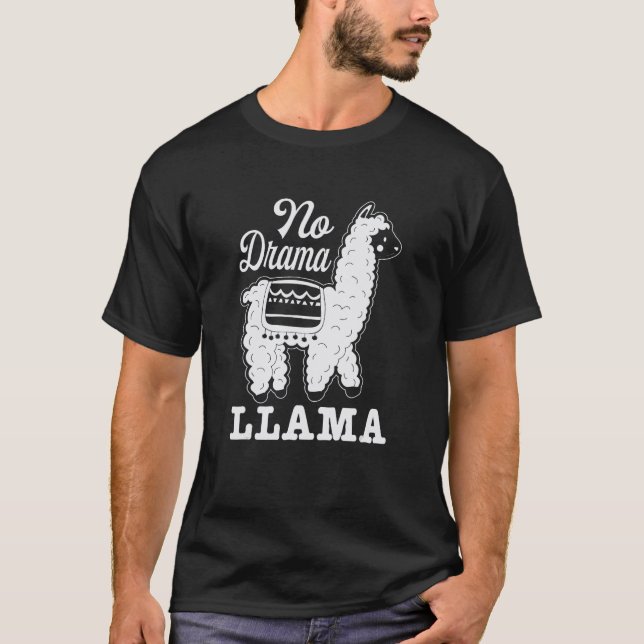T-shirt Llama Drôle Sans Drame (Devant)