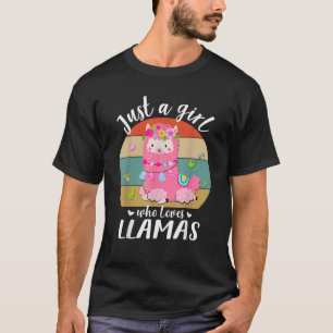 T-shirt Llama Enfants Filles Enfant Enfant Juste Une Fille