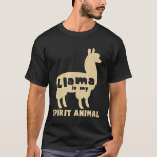 T-shirt Llama Est Mon Animal Spirituel Llamas Alpaga Amour
