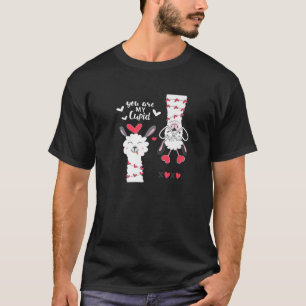 T-shirt Llama Et Alpaca Couple, "Tu Es Mon Cupidon"
