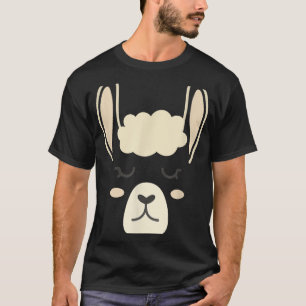 T-shirt Llama Face drôle Costume d'Halloween Alpacas