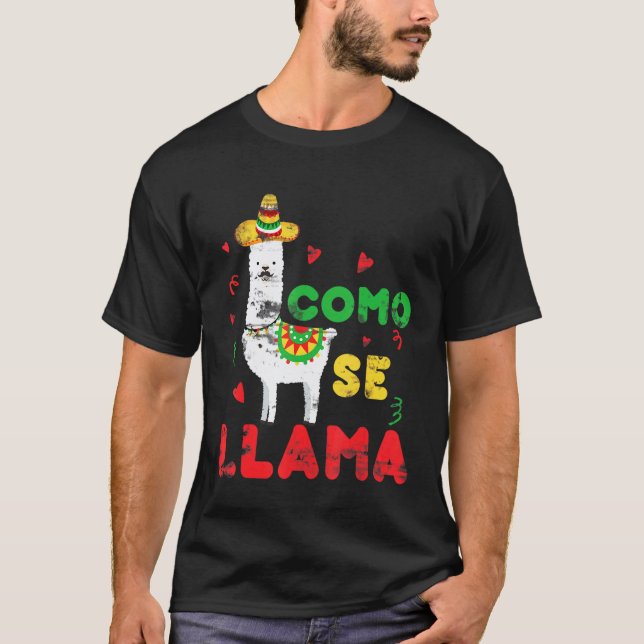 T-shirt Llama Fiesta Mexicaine  Cinco De Mayo (Devant)