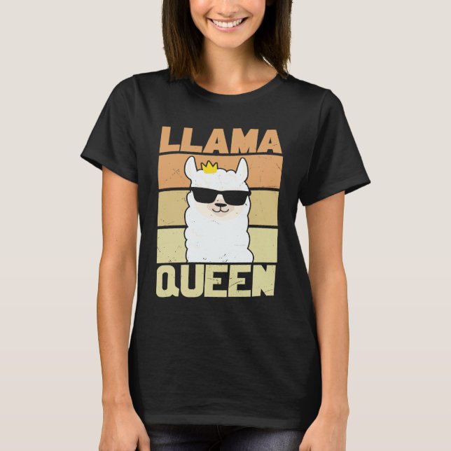 T-shirt Llama  Funny Cute Retro Style Alpaca Graphic Plus  (Devant)